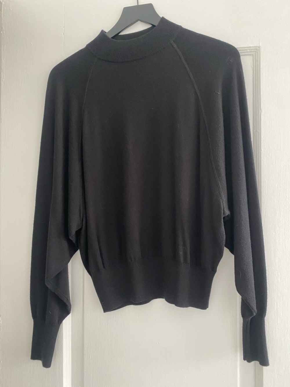 Uniqlo Black Mockneck Dolman Sleeve Sweater